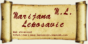 Marijana Leposavić vizit kartica